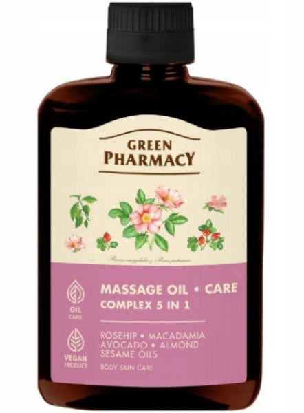 Green Pharmacy Olejek do Masażu 5w1 Naturalna Regeneracja i Nawilżenie 200ml