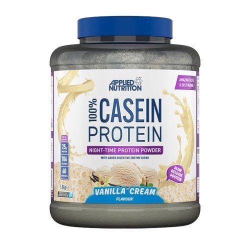 Applied Nutrition 100% Casein Protein Waniliowe Białko Wolnowchłanialne na Nocną Regenerację 1800g