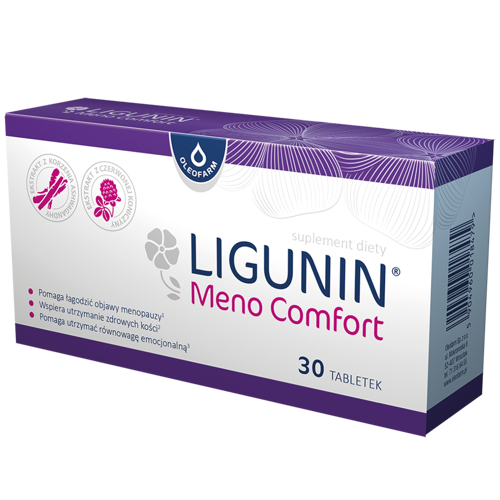 Oleofarm Ligunin Meno Comfort na Komfort w Okresie Menopauzy 30 Tabletek