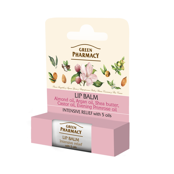 Green Pharmacy Naturalny Balsam do Ust Na Bazie 5 Olejów SPF 10 4.8g