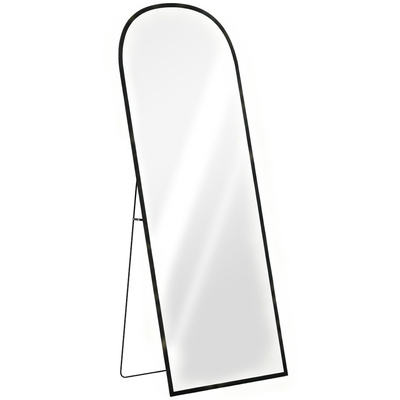 HOMCOM 165cm Aluminium Frame Standing Mirror - Black
