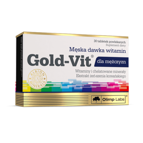 Olimp Gold-Vit dla Mężczyzn Witaminy i Minerały z Żeń-szeniem 30 Tabletek