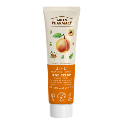 Green Pharmacy Krem do Rąk 3w1 Efekt Drugiej Skóry Peach 100ml