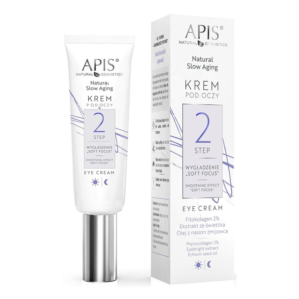 Apis Natural Slow Aging Step 2 Wygładzający Krem pod Oczy Soft Focus 15ml