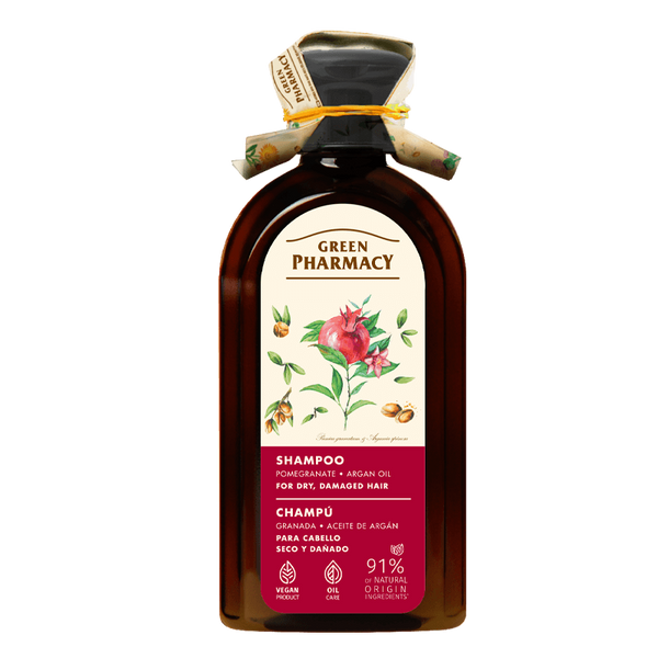 Green Pharmacy Szampon do Włosów Suchych z Olejem Arganowym i Granatem 350ml