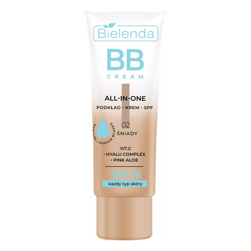 Bielenda All In One Nawilżający Krem BB Nr 02 Śniady SPF15 30g