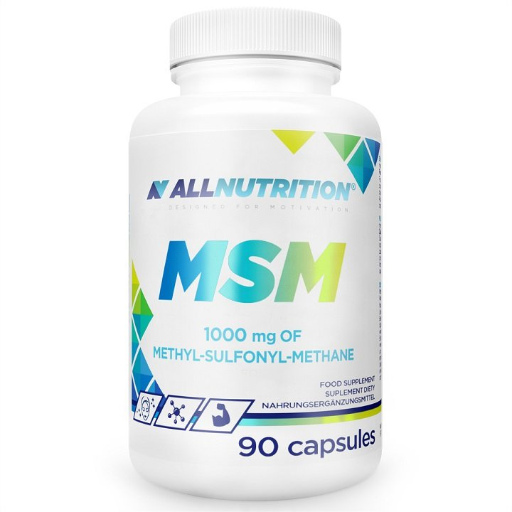 Allnutrition MSM Suplement z Siarką Organiczną Na Stawy Włosy Skórę i Paznokcie 90 Kapsułek