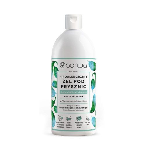 Barwa Hipoalergiczny Żel Pod Prysznic Bezzapachowy Skóra Wrażliwa 400ml