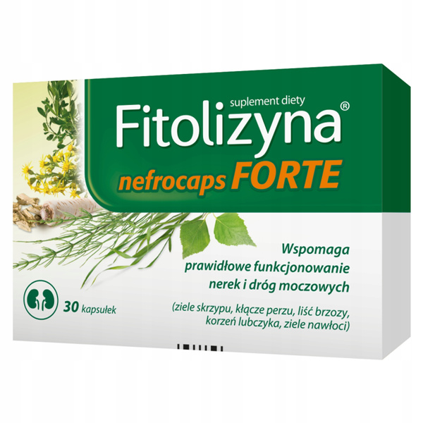 Fitolizyna Nefrocaps Forte Wspiera Zdrowie Nerek i Układu Moczowego 30 Kapsułek