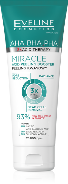 Eveline 3 X Acid Therapy Miracle Peeling Kwasowy AHA BHA PHA 75ml