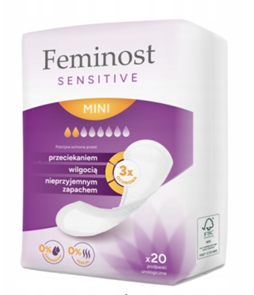 Feminost Sensitive Mini Podpaski Urologiczne 20 Sztuk