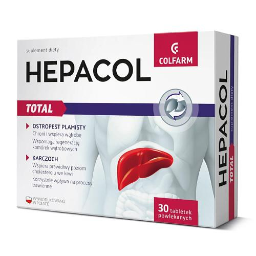 Colfarm Hepacol Total dla Wsparcia Wątroby 30 Tabletek