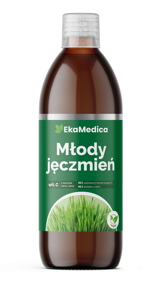 EKAMEDICA Naturalny 99,8% Sok z Młodego Jęczmienia 500 ml