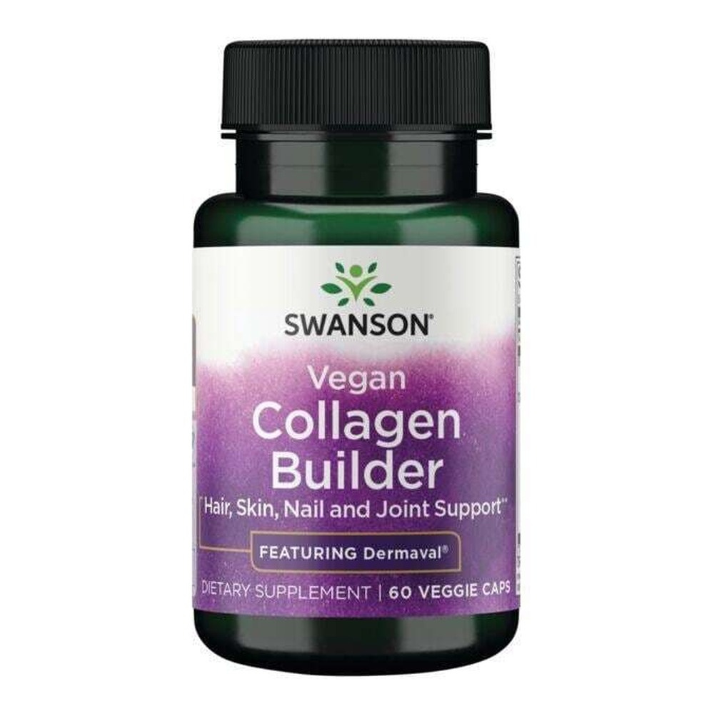 Swanson Vegan Collagen Builder Wegański Stymulator Kolagenu na Skórę, Włosy i Paznokcie 60 Kapsułek
