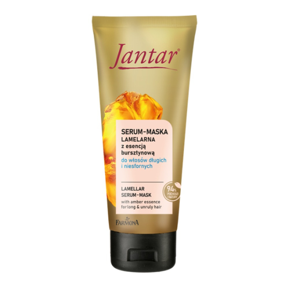 Jantar Lamelarne Serum-Maska z Esencją Bursztynową dla Włosów Długich Zniszczonych i Niesfornych 100ml