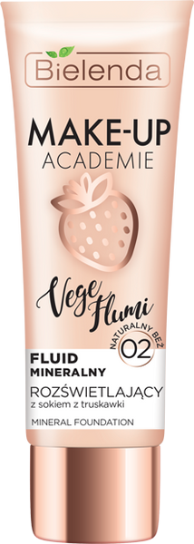 Bielenda Make Up Academie Vege Flumi Fluid Mineralny Rozświetlający 02 Słoneczny Beż 30g