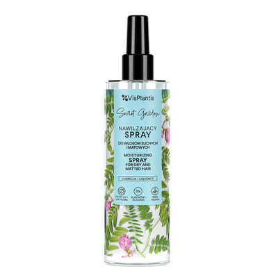 Vis Plantis Secret Garden Nawilżający Spray do Włosów Suchych i Matowych z Lukrecją 200ml Best Before 16.11.26