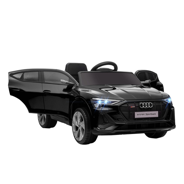 HOMCOM Audi E-tron Licensed 12V Kids Electric Ride on, Electric Car for Kids, with Parental Remote, Music Lights MP3, Suspension Wheels, for 3-5 Years, Black