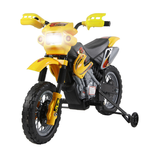 HOMCOM Electric Motorcycle for Kids Ride on Toys-Yellow