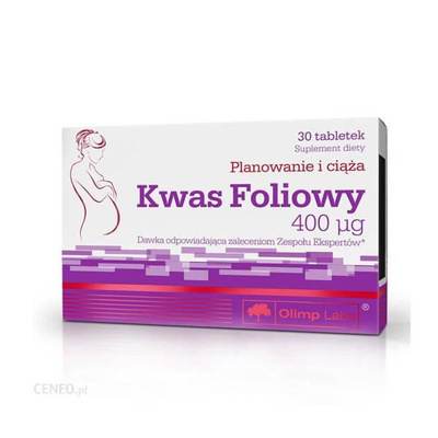 Olimp Kwas Foliowy 400mcg dla Kobiet Planujących Ciążę 30 Tabletek