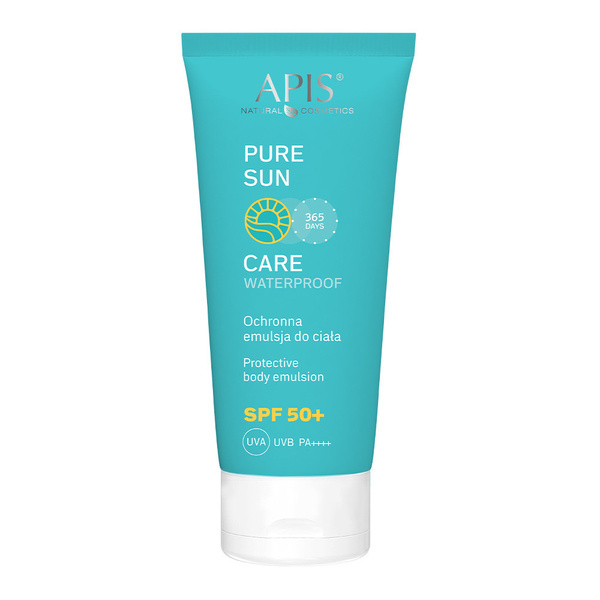 Apis Pure Sun Protective UVA/UVB Wodoodporna Emulsja do Ciała SPF50 dla każdego Rodzaju Skóry 200ml