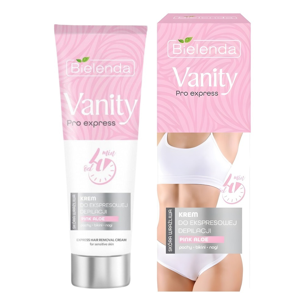 Bielenda Vanity Pro Krem do Ekspresowej Depilacji Skóry Wrażliwej Pink Aloe 75ml