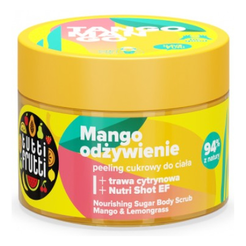 Tutti Frutti Odżywczy Peeling Cukrowy do Ciała Mango i Trawa Cytrynowa 300g
