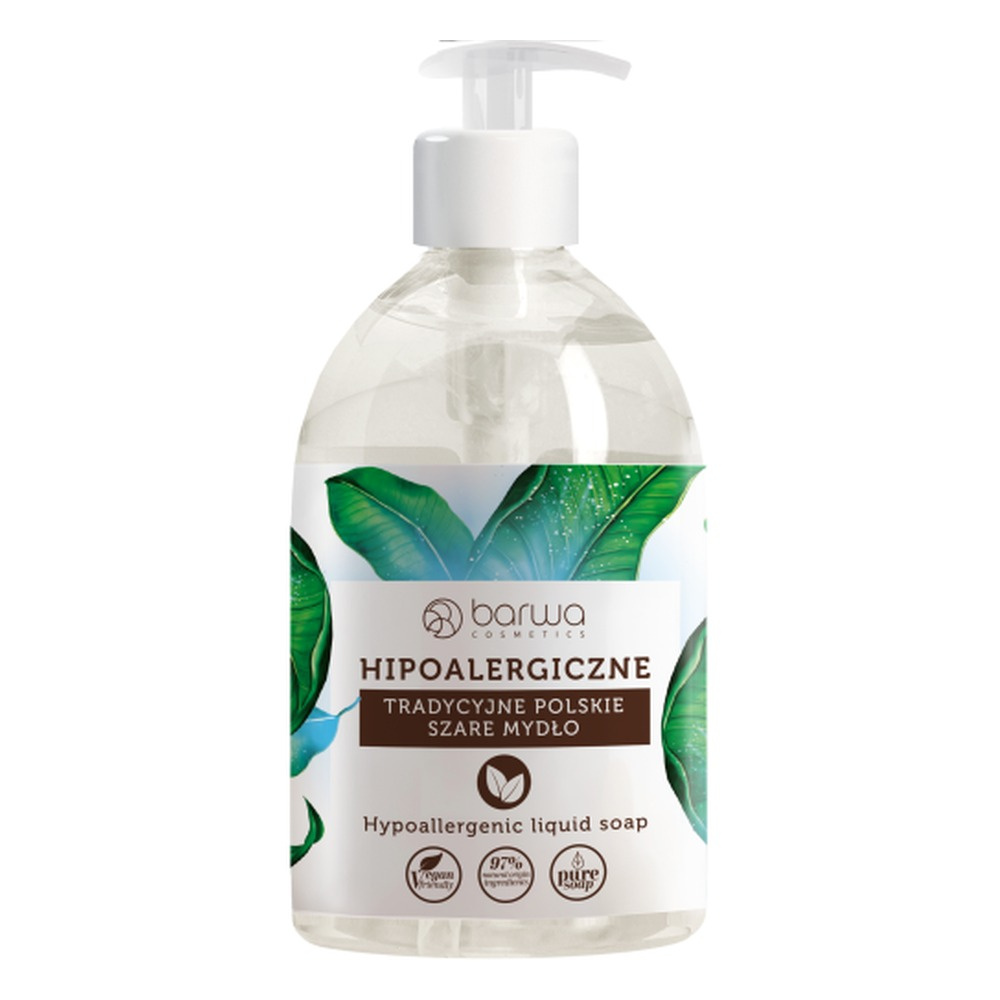 Barwa Hipoalergiczne Tradycyjne Polskie Szare Mydło 500ml
