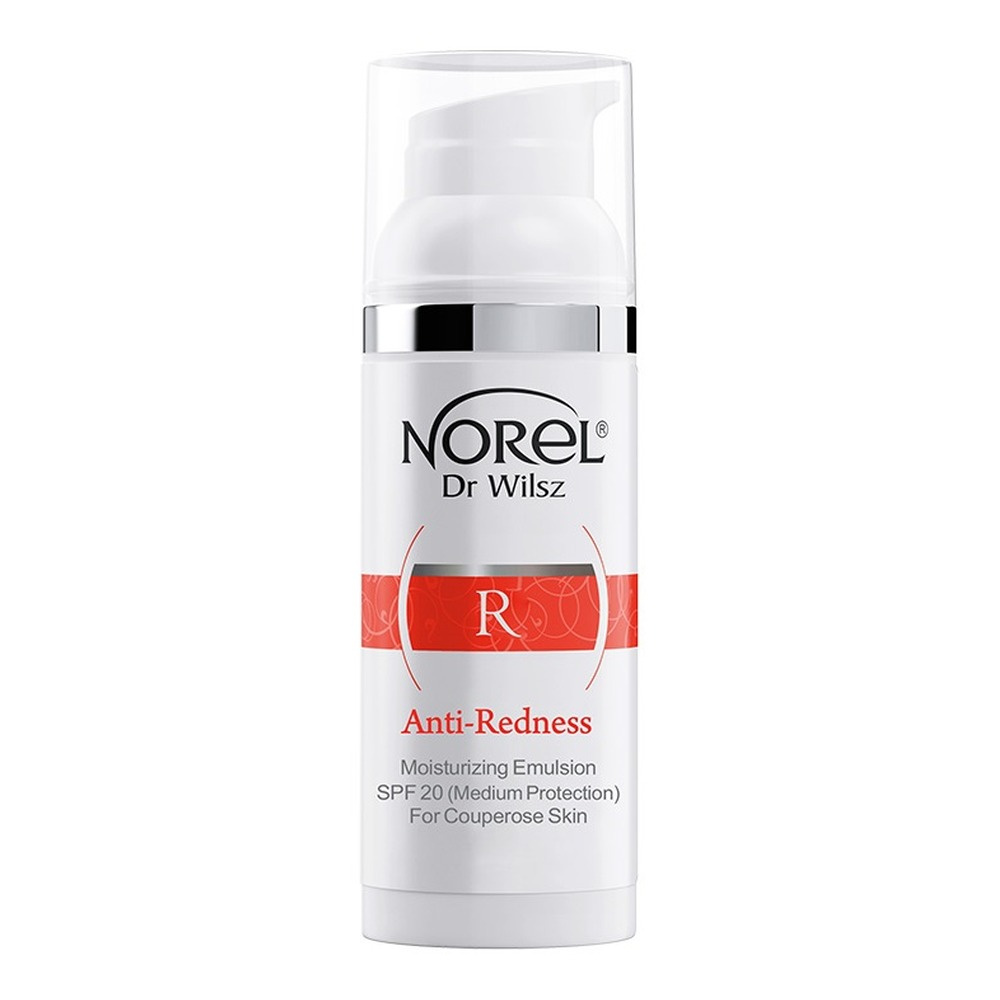Norel Anti Redness Nawilżająca Emulsja SPF20 dla Skóry Naczynkowej i Trądzikiem Różowatym 50ml