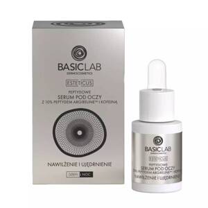 BasicLab Dermocosmetics Serum Peptydowe pod Oczy z Argireliną 10% Nawilżenie i Ujędrnienie na Dzień i na Noc 15ml