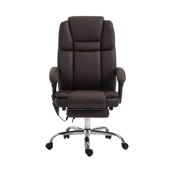 Vinsetto Six Point Vibrating Massage Office Chair - Dark Brown