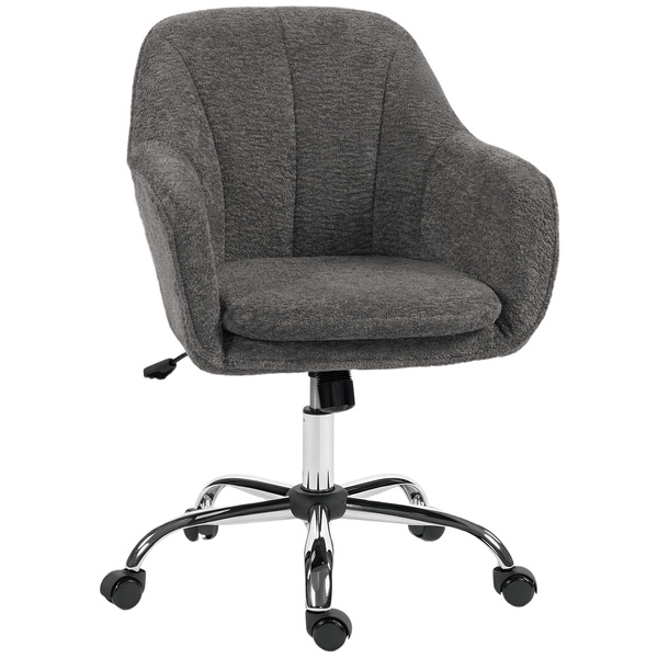 HOMCOM Snow Flannel Office Chair - Grey