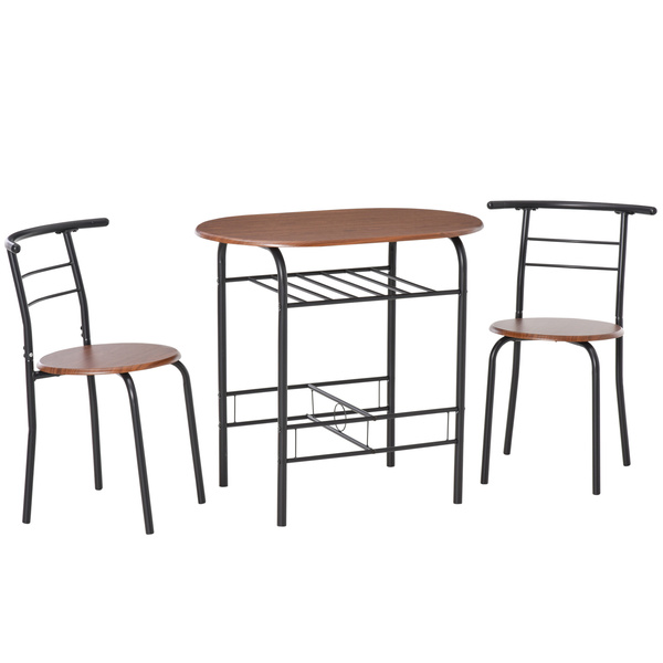 HOMCOM Three-Piece Compact Dining Set - Natural