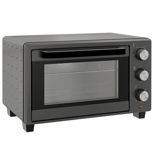 HOMCOM 21L Mini Countertop Oven, 100°C-230°C Adjustable Temp - Grey