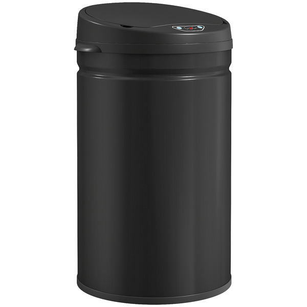 HOMCOM 30L Stainless Steel Sensor Bin - Black