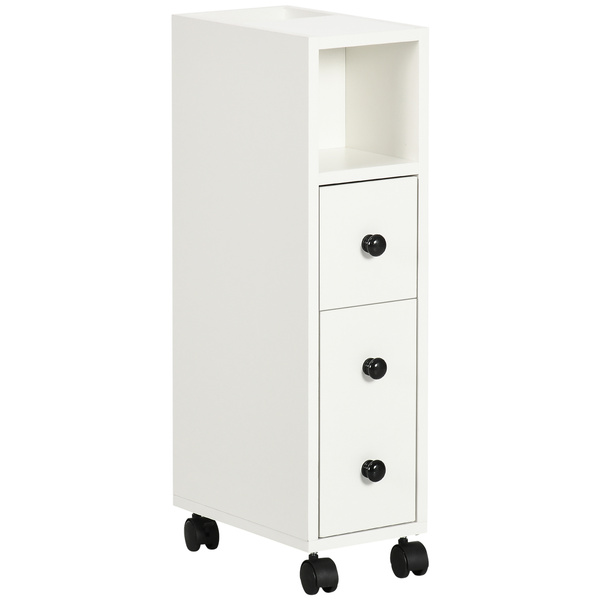 kleankin Slimline Bathroom Storage Cabinet - White