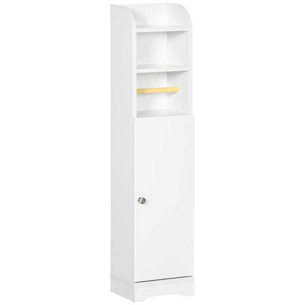 kleankin Multi-Storage Narrow Bathroom Cabinet - White