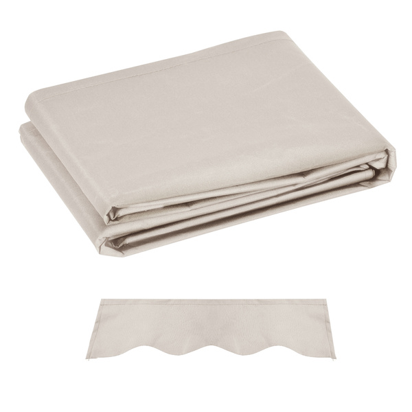 Outsunny Awning Replacement Canopy, Water Resistant UPF 50+ Sun Shade Cover for 3 x 2.5 m Garden Awning (Fabric Only), Cream White