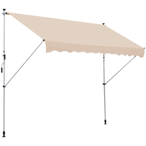Outsunny 3x1.5m  Adjustable Outdoor Aluminium Frame Awning Beige