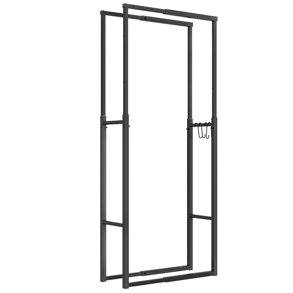 Outsunny 40-65/100-150cm Adjustable Metal Firewood Log Holder