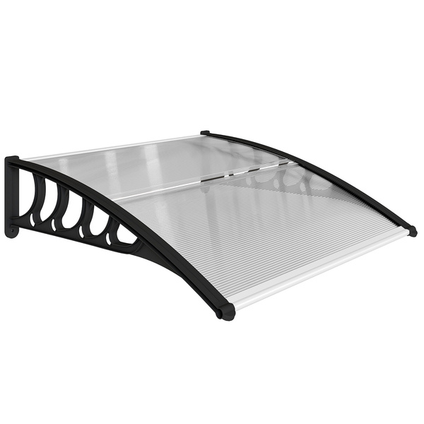 Outsunny Front Door Canopy, Outdoor Awning, Rain Shelter for Window, Porch and Front/Back Door, 103 x 96.5 cm, Clear
