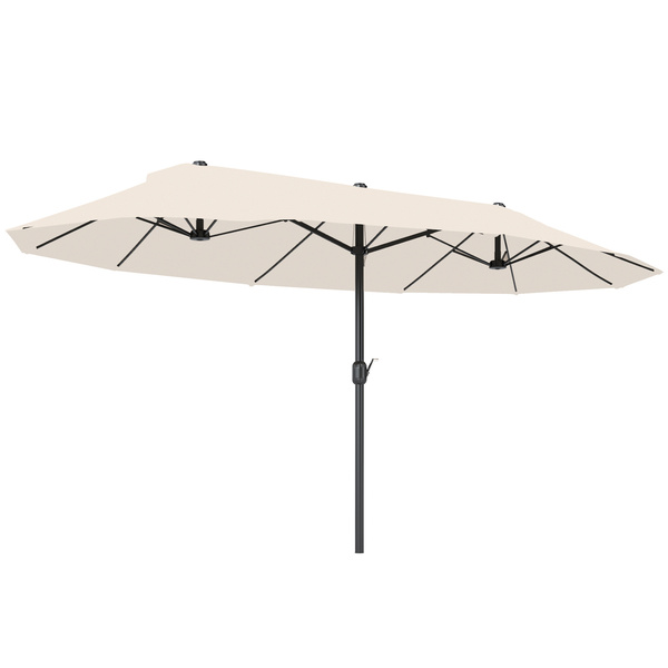 Outsunny 4.6m Double Garden Parasol - Beige