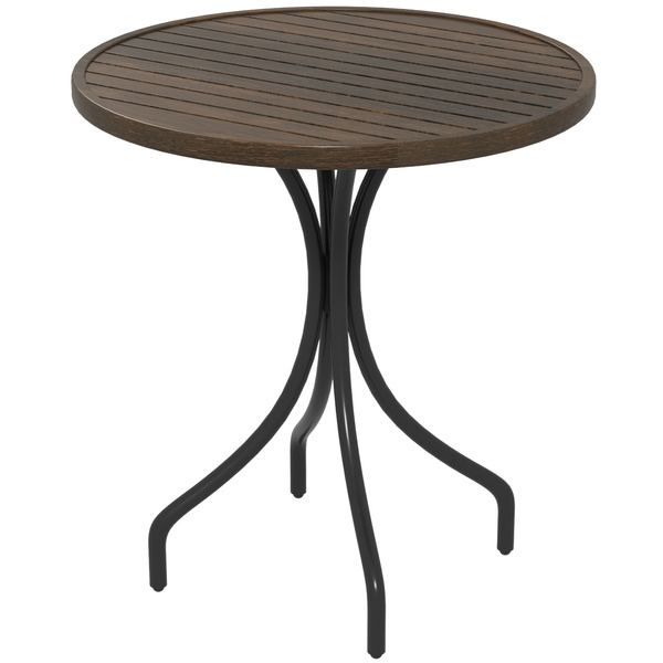 Outsunny Φ66cm Galvanised Steel Garden Table - Brown