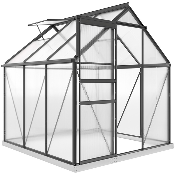 Outsunny 190 x 190cm Walk-In Polycarbonate Greenhouse
