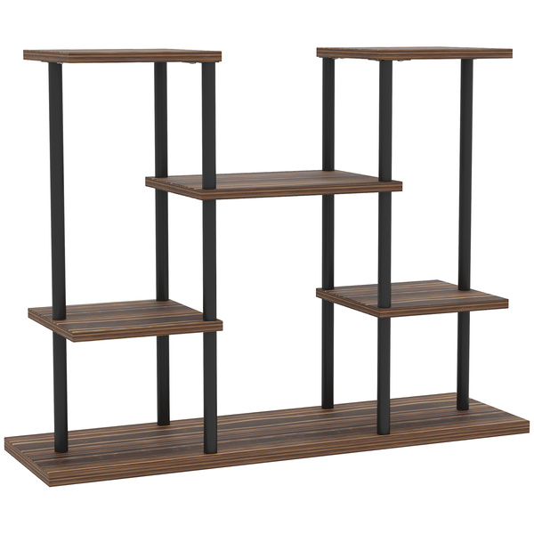 Outsunny Four-Tier Wooden Shelf Plant Stand