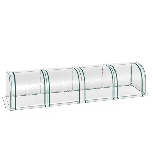 Outsunny 395  x 100 cm Low Tunnel Greenhouse - Clear