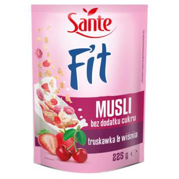Sante Fit Musli Truskawka i Wiśnia bez Dodatku Cukru 225g