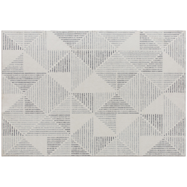 HOMCOM Modern Area Rug, Geometric Pattern Non-Slip Washable Rug, Soft Floor Carpet for Living Room, Bedroom, Dining Room, Home Office, 170 x 120 cm, Grey