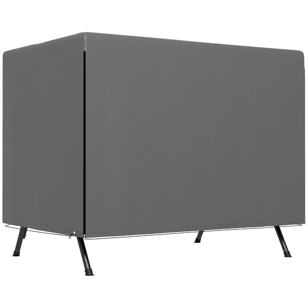 Outsunny Patio 3 Seater Swing Chair Bench Cover Outdoor Garden Furniture Rain Protection Cover Protector Waterproof Anti-UV, 215L x 155W x 150Hcm, Dark Grey