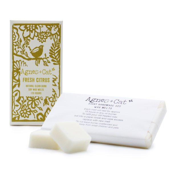 Agnes + Cat Box of 8 Wax Melts - Fresh Citrus